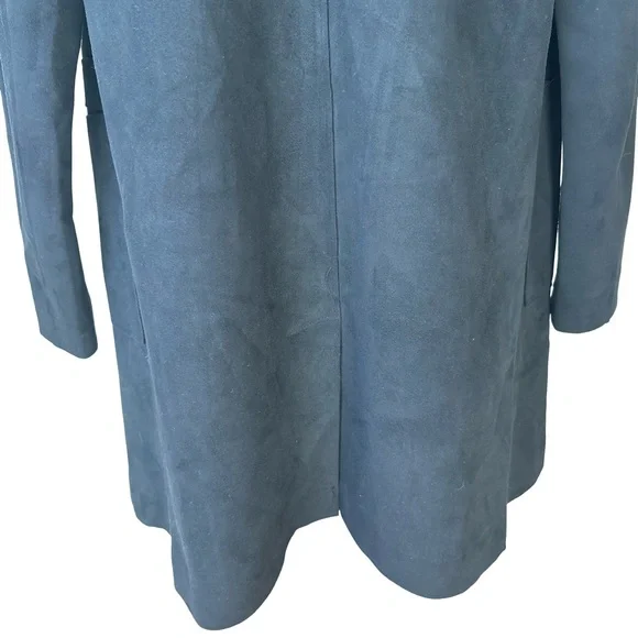 MOD Long Sleeve Open Front Faux Suede Coatigan, Sz M - Picture 11 of 14